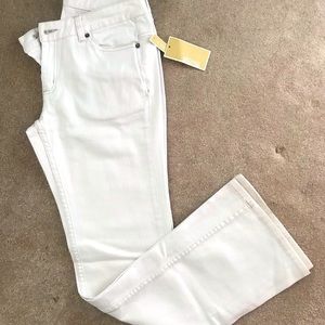 Michael Kors White Boot Cut Jeans